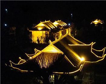 西安戶縣金龍峽竹樓亮化工程